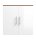 Badezimmer Hängeschrank Salona doppeltürig | walnuss-weiß