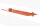 Glasregal mit Metallseitenwangen | Sicherheitsglas 80cm | orange