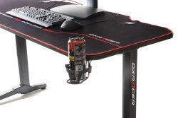 Gaming Desk Schreibtisch DXRacer &quot;II&quot; LED 140cm | Carbon-Optik