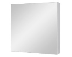 Badset KUBOA 4-teilig 60cm breit | Waschplatz, LED-Spiegel & 2x Hochschrank | weiß-hochglanz