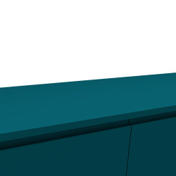Lowboard PATET 120cm | mit Schublade &amp; Klappfach | petrolblau matt