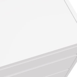 Kommode PATET 45cm | mit 4 Schubladen,1 Fach& Klapp-Spiegel | weiß matt