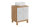 Badmöbel Waschtisch Somoza | 60cm Stand-Waschplatz mit Keramikbecken | eiche-weiß