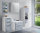 Badezimmer Spiegelschrank VITENA 60cm |  MDF 1-türig mit LED-Beleuchtung | weiß