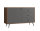 Sideboard GRISEO 118cm | mit 1 Türe und 3 Schubladen | walnuss-grau