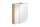 Badezimmer SET CAPRI 120cm 4-tlg.  | Doppelwaschbecken, Hoch- und Spiegelschrank | weiß-goldeiche