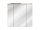 Badezimmer SET II CAPRI 80cm 3-tlg.  | Einbauwaschbecken, Wäsche- und Spiegelschrank | weiß-goldeiche
