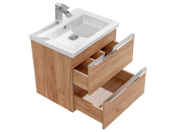 Badezimmer Waschplatz CAPRI 60cm | inkl. Waschbecken zum Einbau | goldeiche