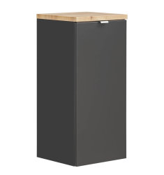 Badezimmer SET CAPRI 80cm 4-tlg.  | Waschtisch, Hoch & Spiegelschrank | schwarz-goldeiche