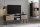 Wohnmöbel Set VIDULUS 3-teilig | MDF mit Eichefurnier & Metallbeinen | Schwarz - Eiche Echtholzfurnier