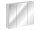 Spiegelschrank HABANA 100cm | 3-türig mit 9 Fächern | weiß