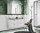 Badmöbel Set HABANA 120cm 2-tlg. | Aufsatz Doppel-Waschtisch & Spiegelschrank | weiß matt