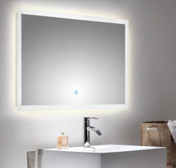 Badmöbel Set 4-teilig Argos 120cm | Doppelwaschtisch & LED-Spiegel | schwarz-seidenglanz