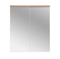 Badezimmer Spiegelschrank Kalli 2-t&uuml;rig 60cm | weiss wotan-eiche