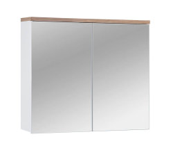 Badezimmer Spiegelschrank Kalli 2-t&uuml;rig 80cm | weiss...