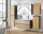 Badmöbel Badset Posadas 5-teilig 120cm | Waschplatz, Spiegelschrank & mehr | dunkelgrau-eiche
