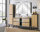 Badmöbel Stand-Badset Posadas 4-teilig 140cm | Waschplatz, Spiegelschrank & mehr | dunkelgrau-eiche