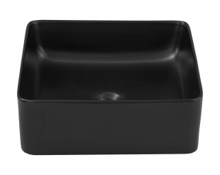 Aufsatz-Waschbecken EDGE BLACK 37cm | Keramik | schwarz