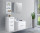 Badezimmer Midischrank VITENA 75x35cm | 1 Türen + 1 Schubfächer | weiß-hochglanz