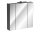 Spiegelschrank POSADAS 3-t&uuml;rig 80cm | optional LED-Beleuchtung | graphit-grau