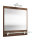 Badezimmer Spiegel 70 x 68cm mit Beleuchtung | walnuss