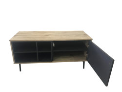 Wohnmöbel Set 4-teilig MAILBOX | Modern & Skandinavisch | natur - blau-grau