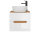 Waschplatz ARUBA mit Aufsatzbecken 60cm Breite - amerikanische Eiche - weiß hochglanz