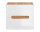 Waschplatz ARUBA mit Aufsatzbecken 60cm Breite - amerikanische Eiche - wei&szlig; hochglanz