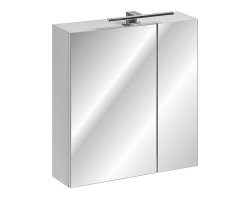 Badezimmer Set 3-teilig Whitskand 60cm | inkl. Aufsatz-Waschbecken | weiß - grau-eiche