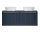Badezimmer Set 3-teilig BLUSKAND 120cm II | inkl. Aufsatz-Waschbecken weiß | Deep Blue