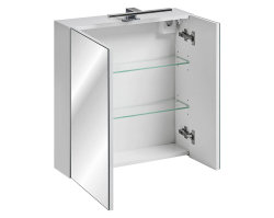 Badezimmer Set 4-teilig Whitskand 60cm | inkl. Einbauwaschbecken | weiß - grau-eiche