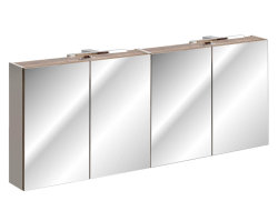 Spiegelschrank TRUFFEAU 2-türig 80cm | optional LED-Beleuchtung | Trüffel-Eiche