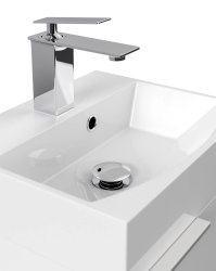 Badezimmer Raumspar-Waschplatz TinyCube 40cm | inklusive Waschbecken | anthrazit seidenglanz