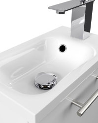 Kompakt-Handwaschplatz ALEXO EVO 40cm | 100% MDF Werkstoff | anthrazit-seidenglanz