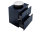 Badezimmer Set 3-teilig BLUMOND 60cm | Aufsatz-Waschbecken black & white | Dark Blue