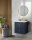 Badezimmer Set 2-teilig BLUMOND 60cm | Keramik Einbau-Waschbecken | Dark Blue