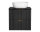 Badezimmer Set 2-teilig BLACKENED 60cm | inkl. Aufsatz-Waschbecken weiß | schwarz