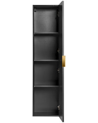 Badezimmer Set 3-teilig BLACKENED 80cm | inkl. Einbau-Waschbecken weiß | schwarz
