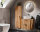 Badezimmer Set 3-teilig PORTREE 60cm | inkl. Aufsatz-Waschbecken weiß | Wotan-Eiche