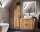 Badezimmer Set 3-teilig PORTREE 60cm | inkl. Aufsatz-Waschbecken weiß | Wotan-Eiche