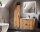 Badezimmer Set 4-teilig PORTREE 120cm | inkl. Aufsatz-Waschbecken weiß | Wotan-Eiche
