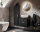 Badezimmer Set 3-teilig BLACKENED 120cm | inkl. Einbau-Waschbecken weiß | schwarz