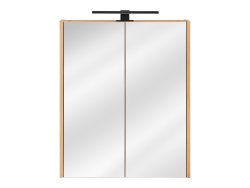 Badezimmer Spiegelschrank MADERA 60cm mit 2 Spiegeltüren & LED | Artisan-eiche