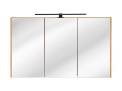 Badezimmer Spiegelschrank MADERA 120cm mit 3 Spiegeltüren & LED | Artisan-eiche
